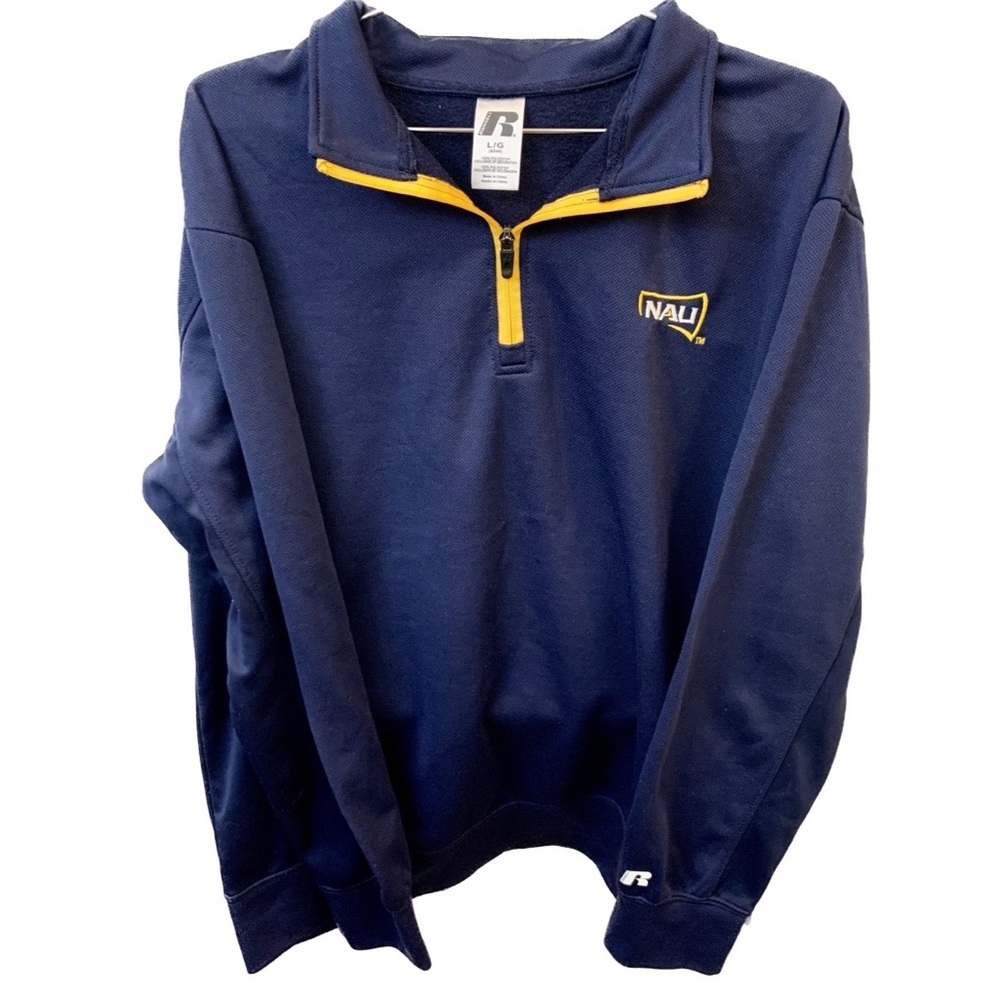 Northern Arizona University (NAU) Men’s Navy Russell Athletic Quarter-Zip